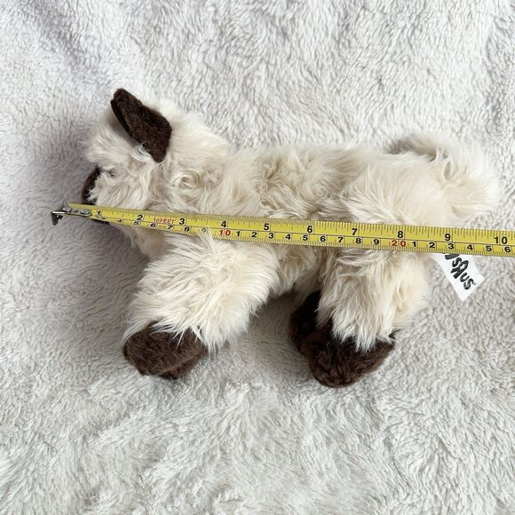 Toys R Us Siamese Cat Realistic Blue Eye Stuffed Animal 9” Plush Brown Tan 2012 - Picture 8 of 8